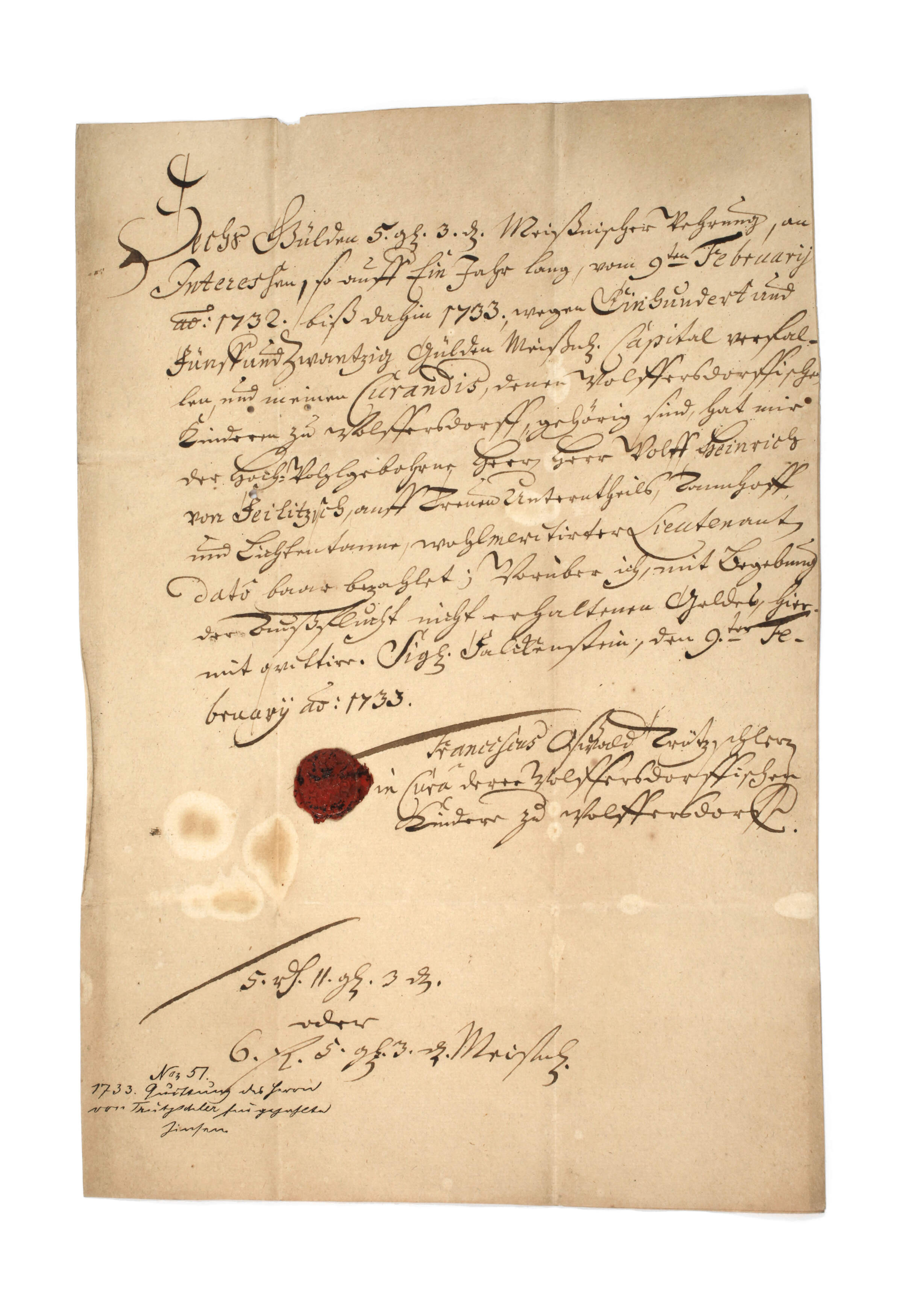 Historische Quittung Falkenstein