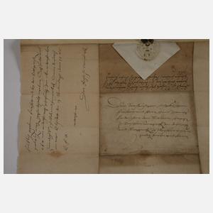 Historischer Brief des Rates von Creuzburg