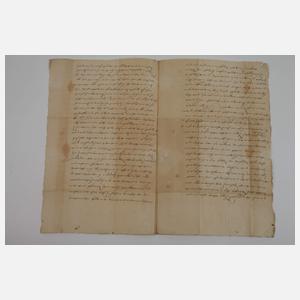 Historischer Brief des Rates von Creuzburg