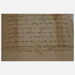 Historischer Brief des Rates von Creuzburg