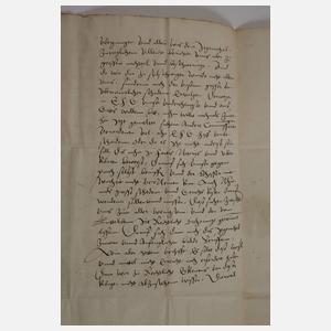 Historischer Brief des Rates von Gotha