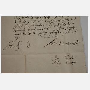 Historischer Brief des Rates von Gotha