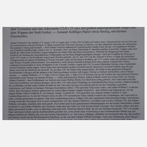 Historischer Brief des Rates von Gotha