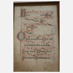 Zwei Antiphonarblätter