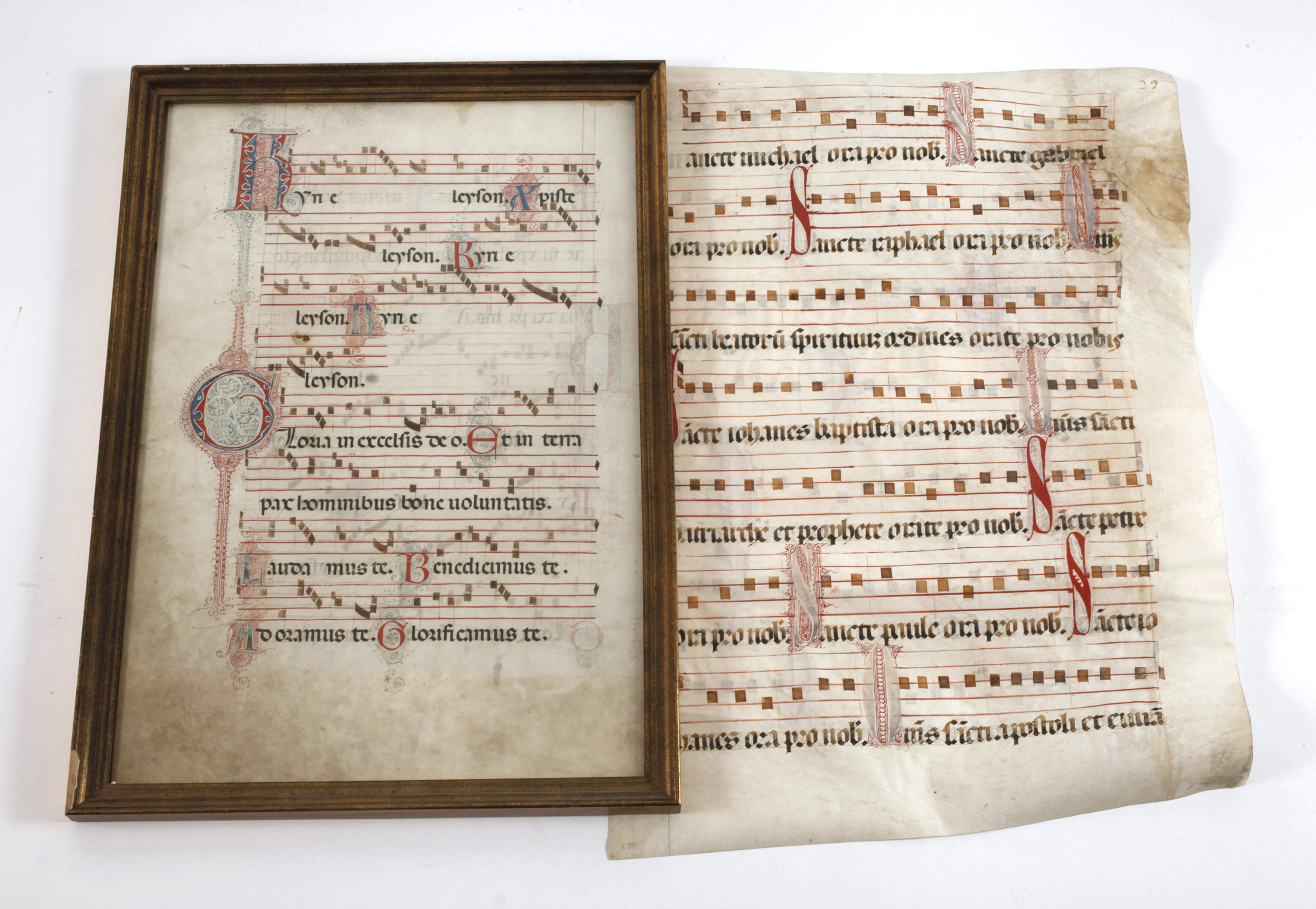 Zwei Antiphonarblätter