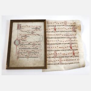 Zwei Antiphonarblätter