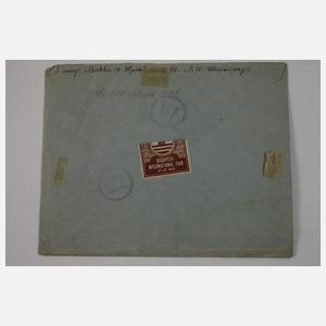 Zwei Belege Luftpost Russland–Deutschland