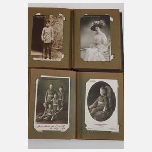Zwei Postkartenalben deutsche Kaiserfamilie