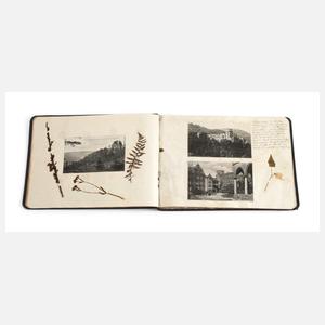 Ansichtskartenalbum in Form eines Tagebuchs