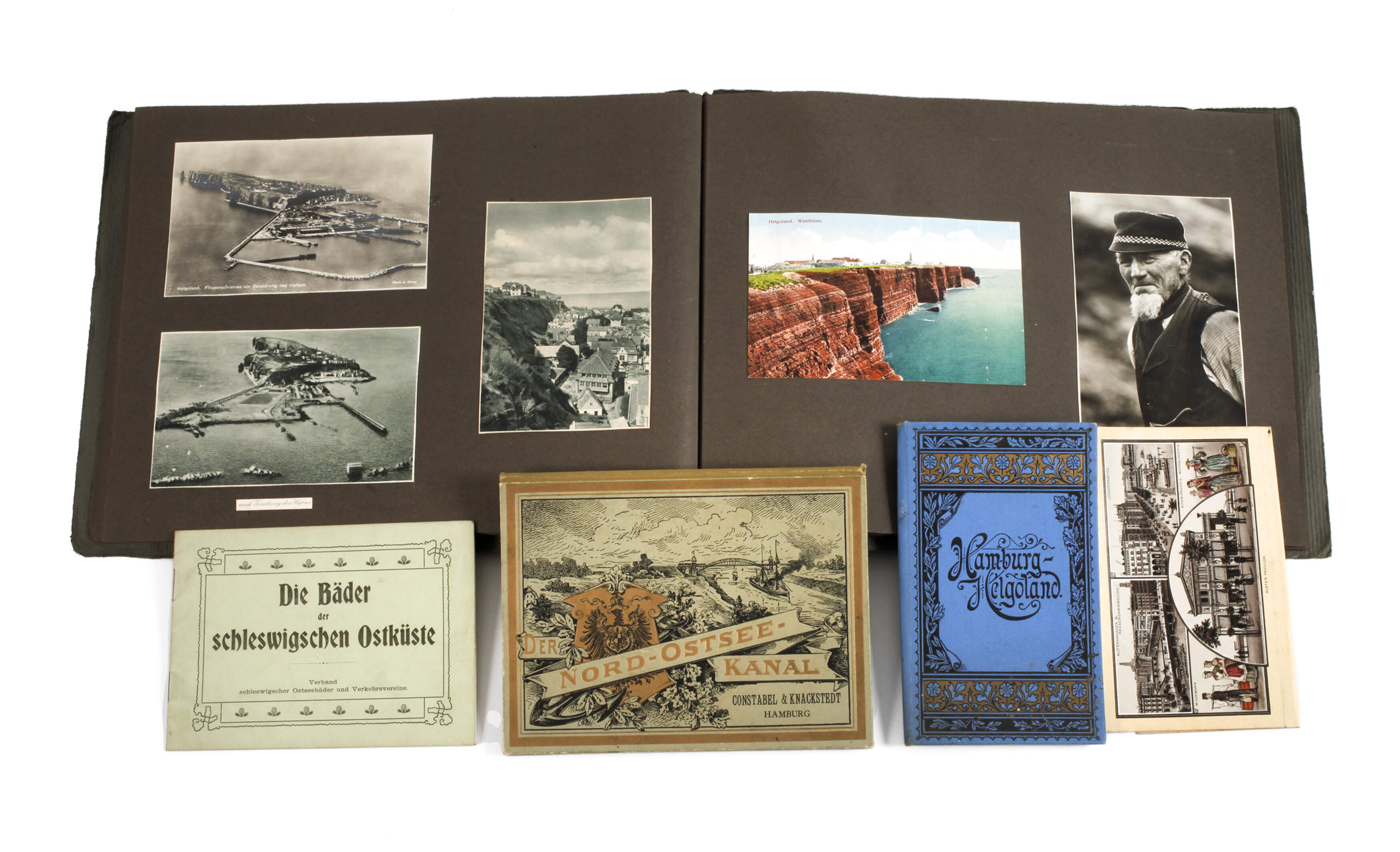 Ansichtskartenalbum Juist, Helgoland, Hamburg
