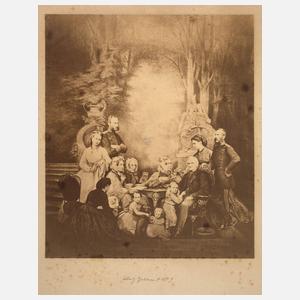 1Foto König Johann von Sachsen nebst Familie