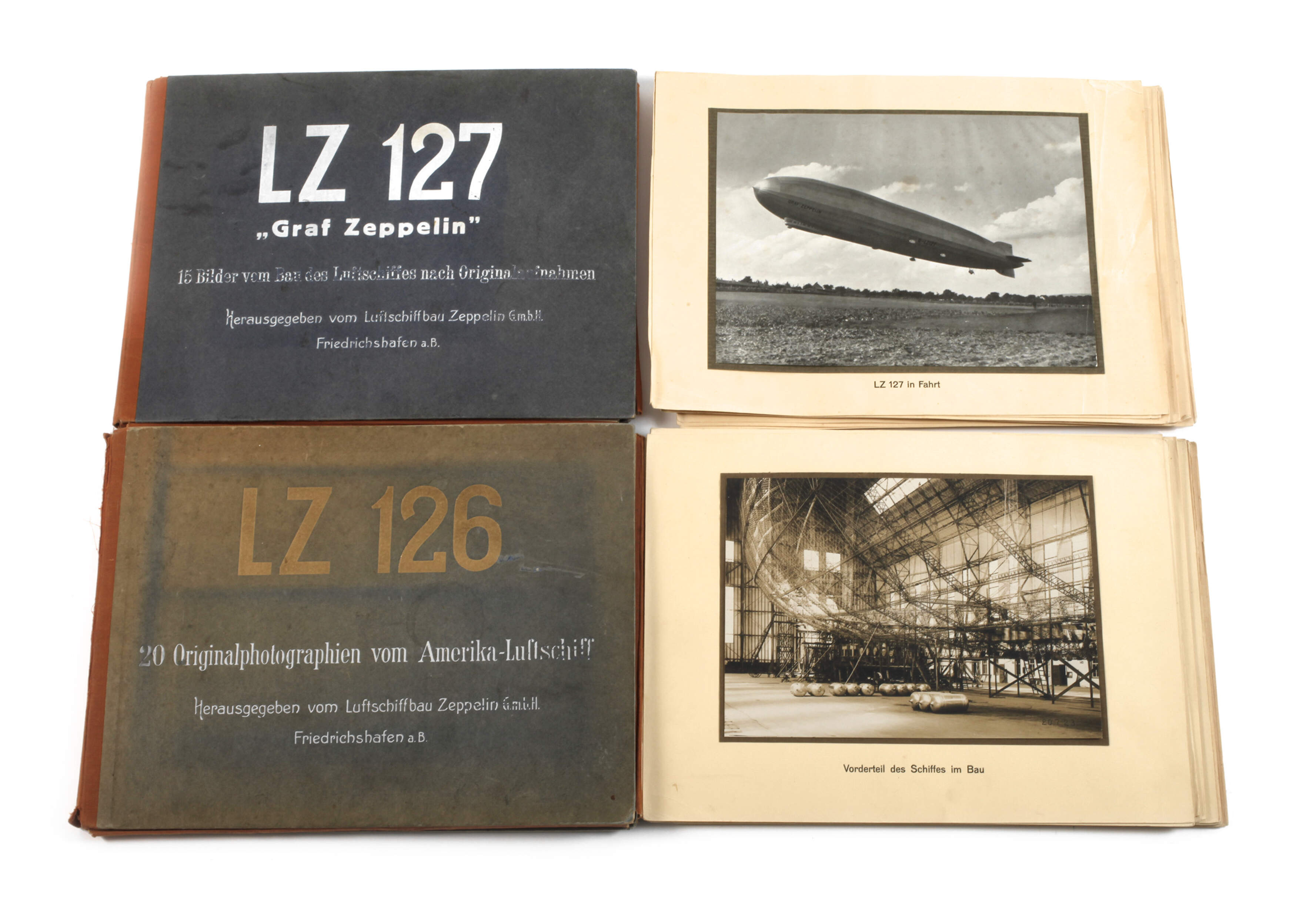 Zwei Fotomappen Zeppelin