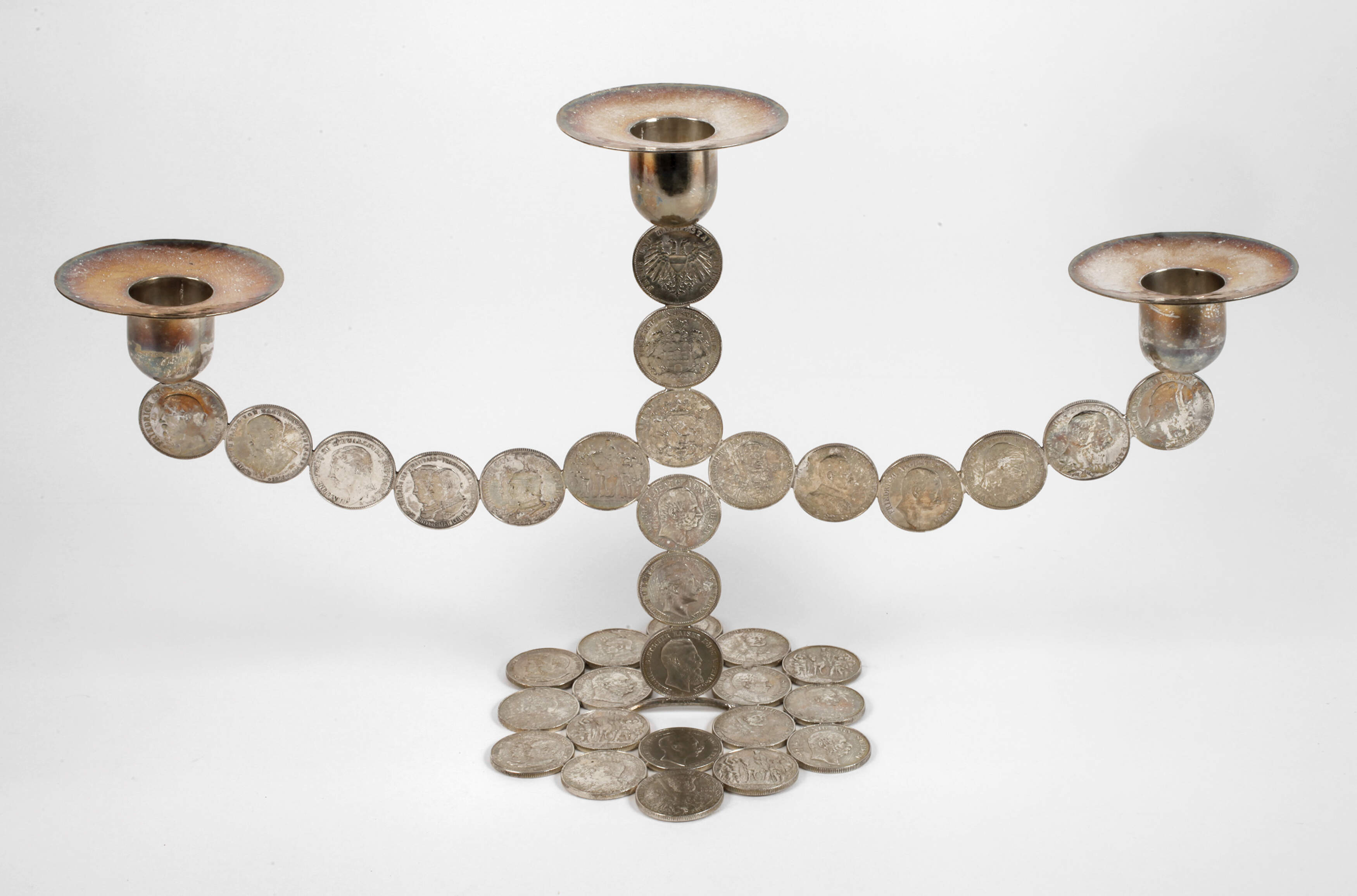 Münzleuchter Silber