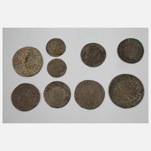 Konvolut historische Silbermünzen