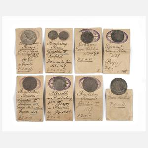 Konvolut historische Silbermünzen