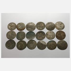 Konvolut historische Silbermünzen