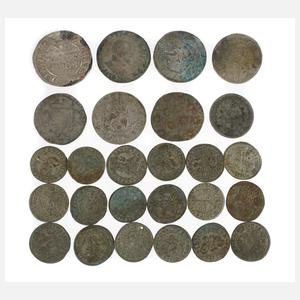 Konvolut historische Silbermünzen