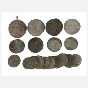 Konvolut historische Silbermünzen
