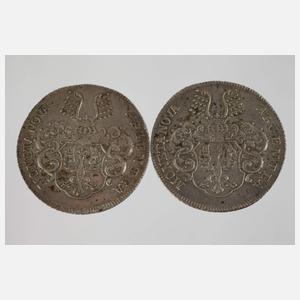 Zwei 2/3 Taler Mühlhausen