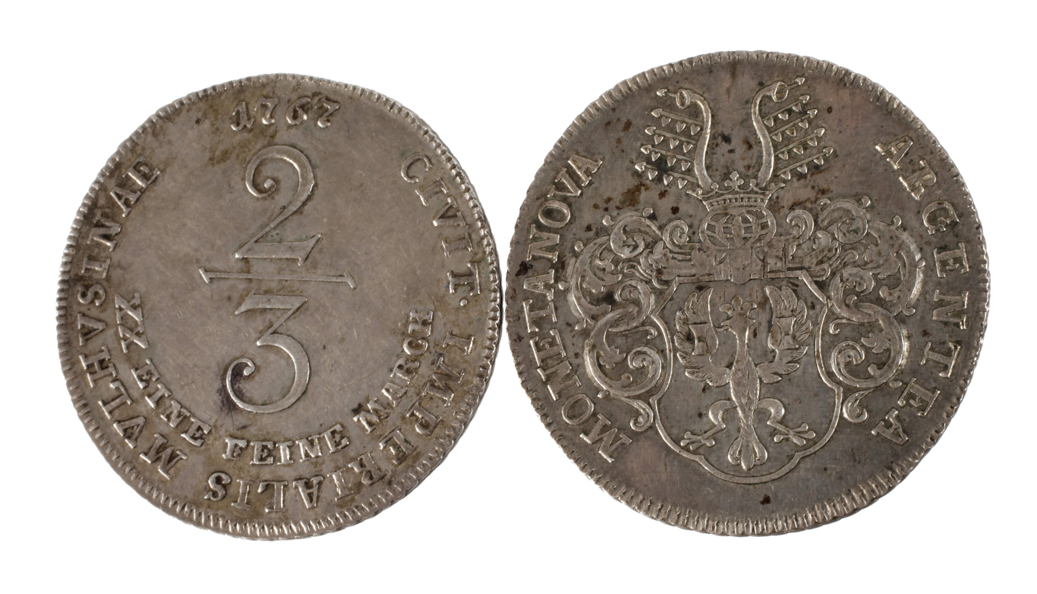 Zwei 2/3 Taler Mühlhausen