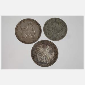 Konvolut Silbermünzen Frankfurt und Österreich