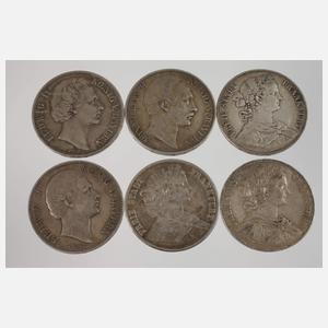 Konvolut Taler Frankfurt und Bayern