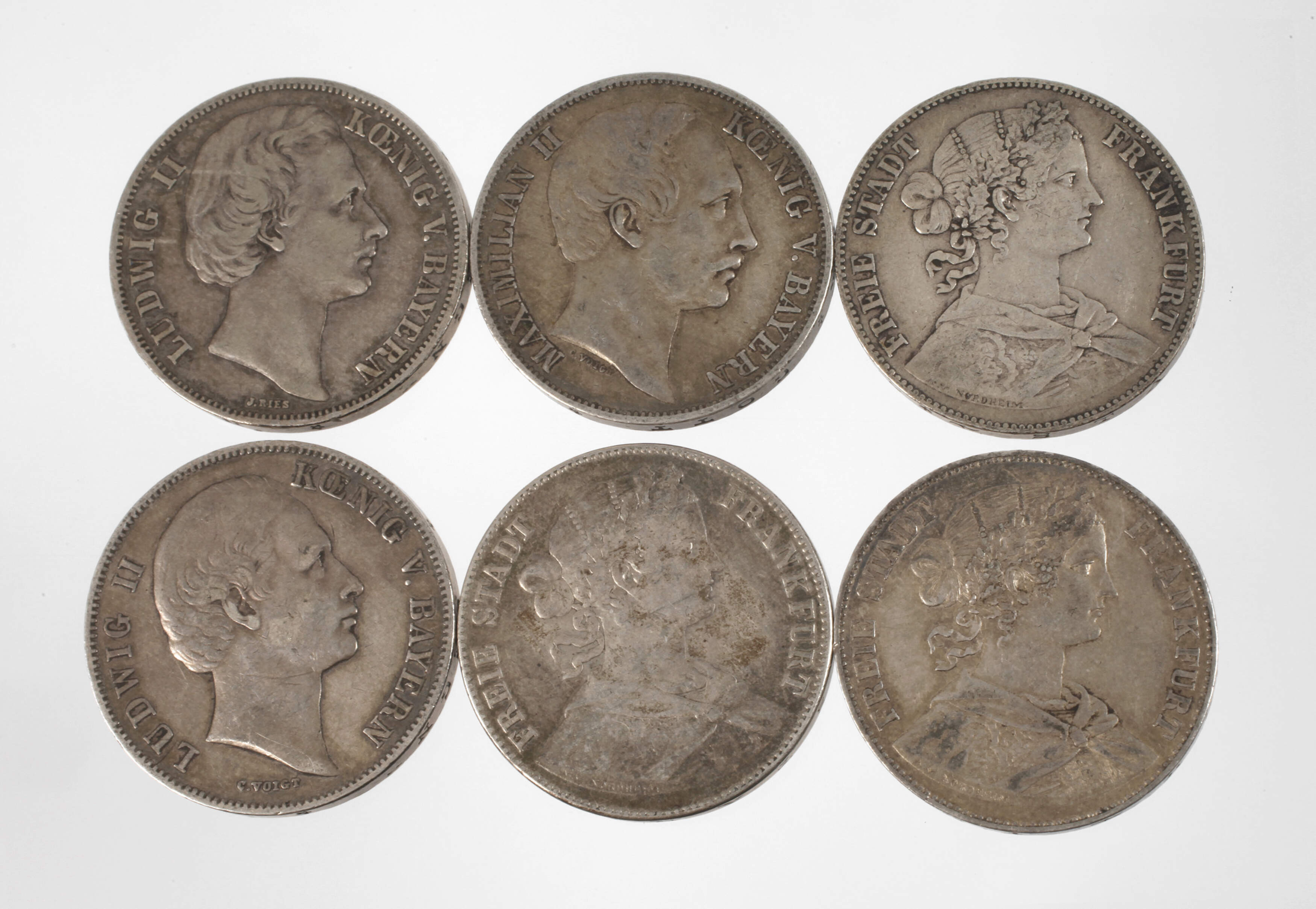 Konvolut Taler Frankfurt und Bayern