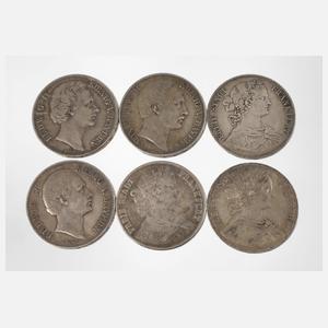 Konvolut Taler Frankfurt und Bayern