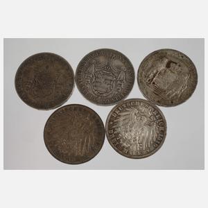 Konvolut Münzen Sachsen