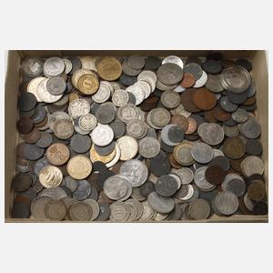 Konvolut Kleinmünzen und Scheine