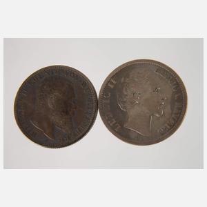 Konvolut 2 Mark Silbermünzen Kaiserreich