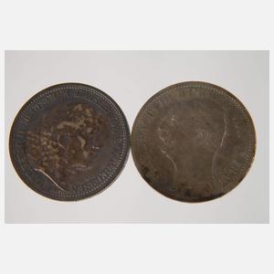 Konvolut 2 Mark Silbermünzen Kaiserreich