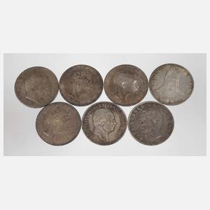 Konvolut 3 Mark Silbermünzen Kaiserreich