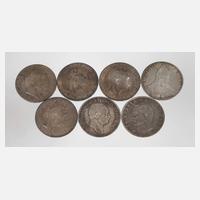 Konvolut 3 Mark Silbermünzen Kaiserreich111