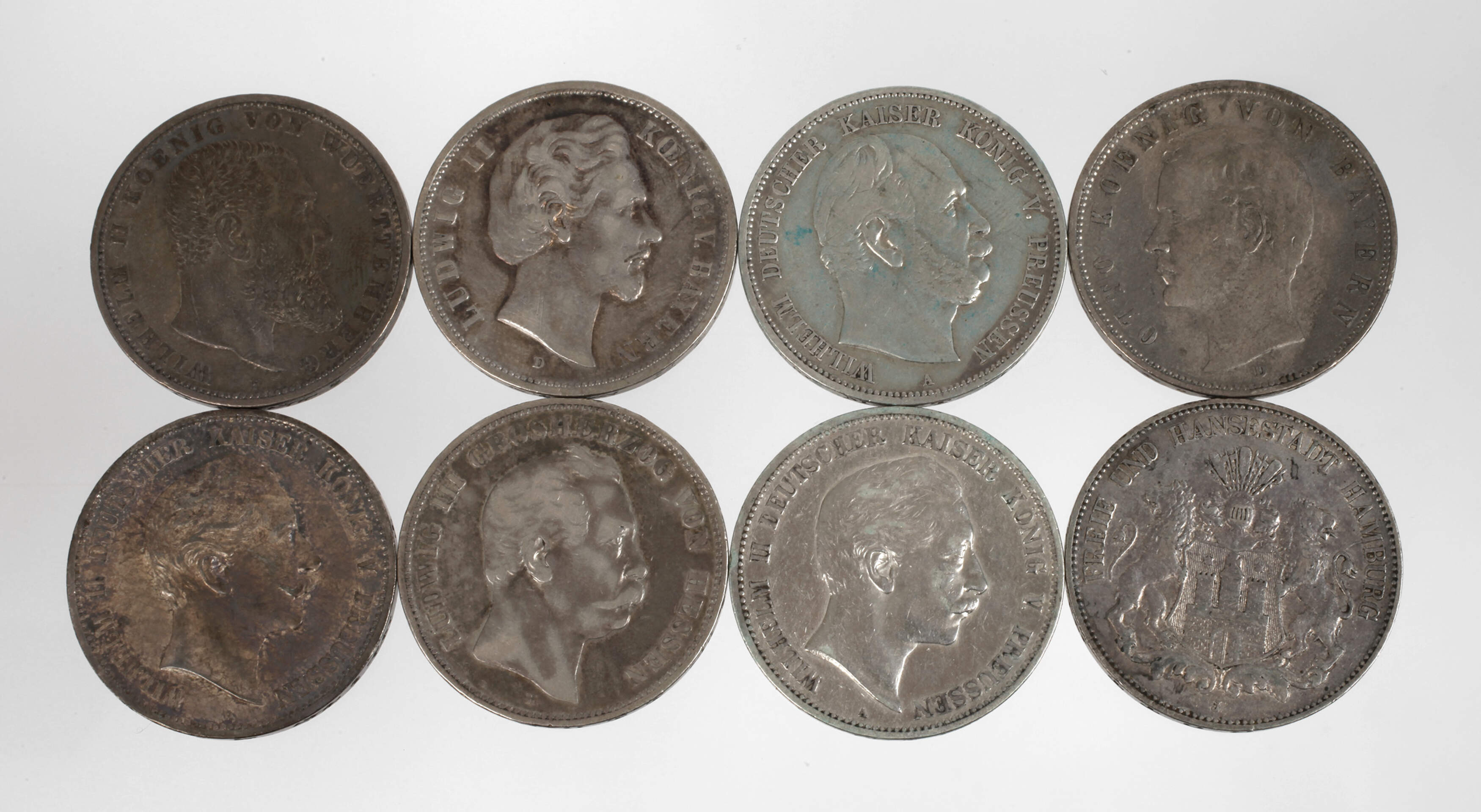 Konvolut 5 Mark Silbermünzen Kaiserreich