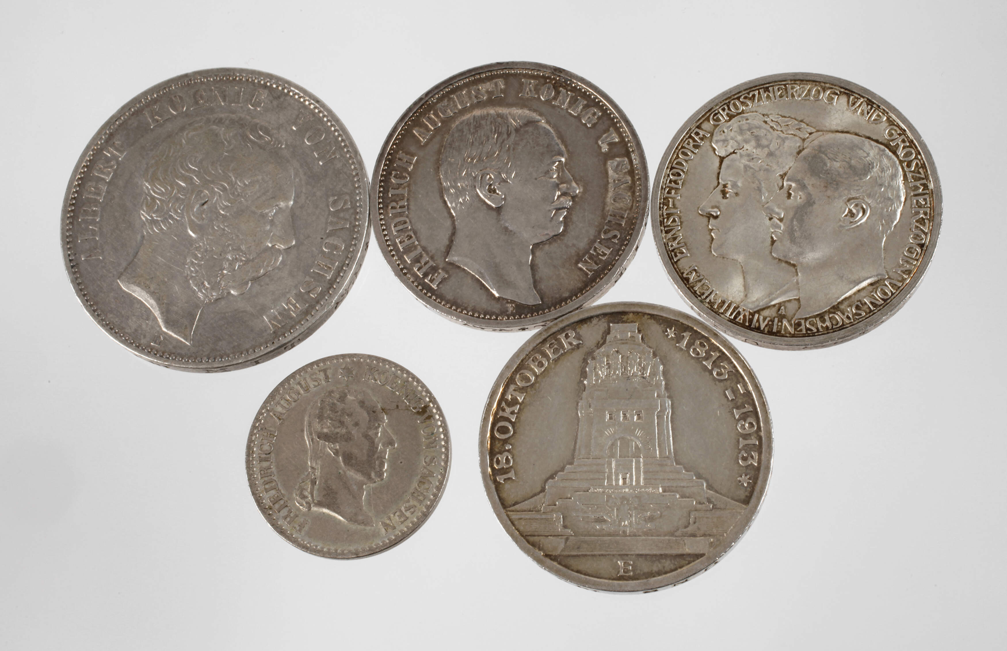 Konvolut Silbermünzen Sachsen