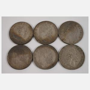 Konvolut 5 Reichsmark Silbermünzen