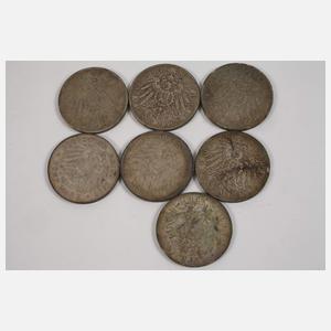 Konvolut 5 Reichsmark Silbermünzen