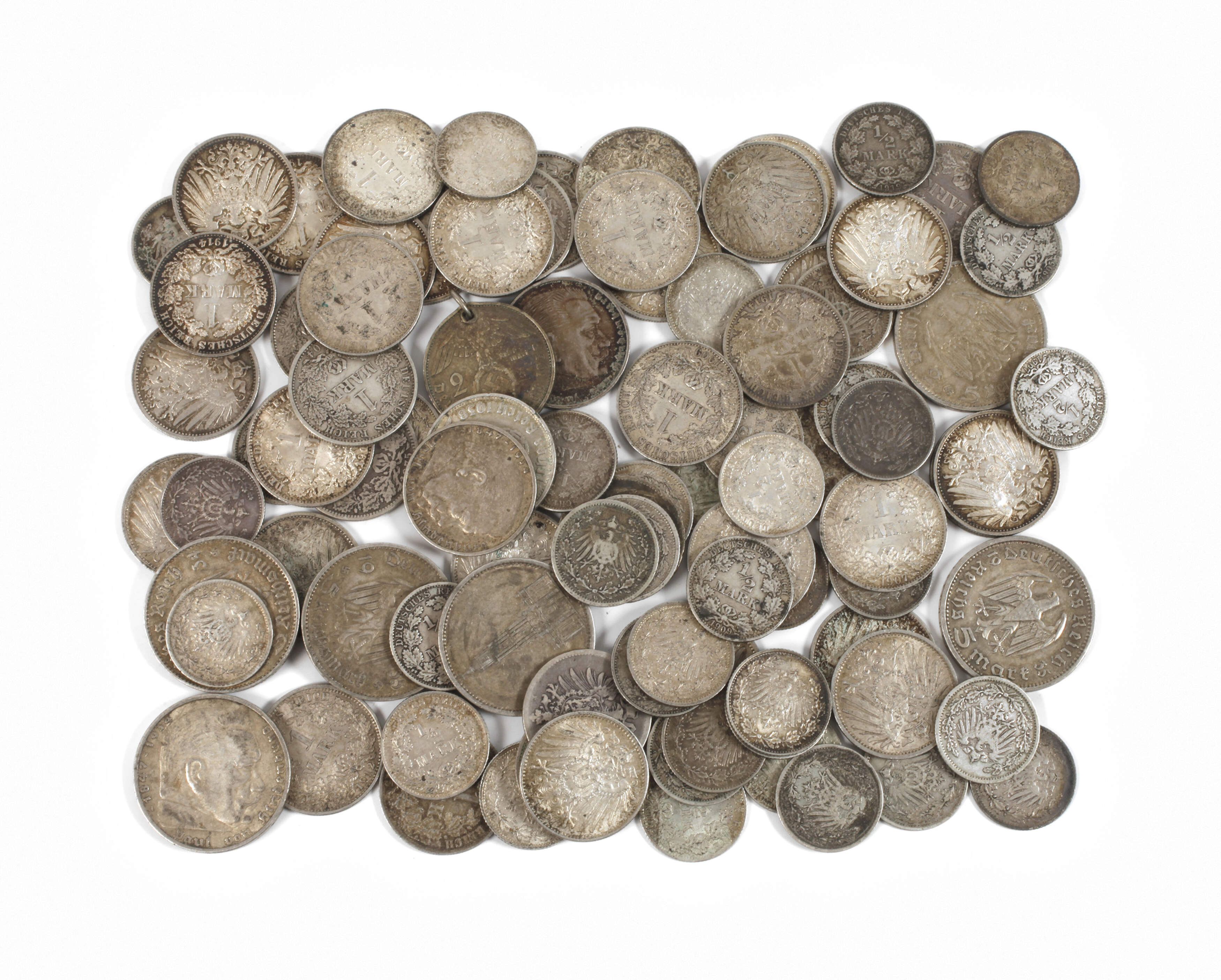 Konvolut Silbermünzen Deutsches Reich