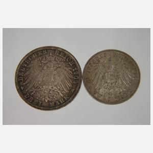 Zwei Münzen Schwarzburg-Sondershausen