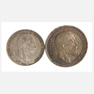 Zwei Münzen Schwarzburg-Sondershausen