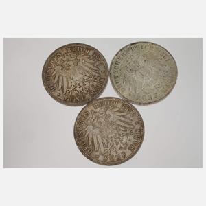 Konvolut 5 Mark Preußen