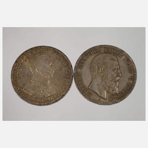 Konvolut 5 Mark Preußen