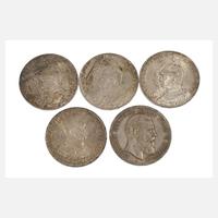 Konvolut 5 Mark Preußen111