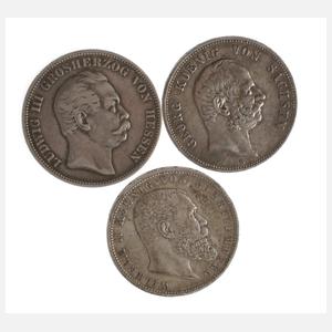 Konvolut 5 Mark Kaiserreich