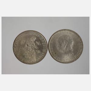 Konvolut 3 Mark Münzen Weimar