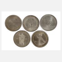 Konvolut 5 Mark Münzen Weimar111