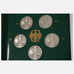 Konvolut 10 DM-Gedenkmünzen