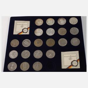 Konvolut 5-DM-Gedenkmünzen BRD