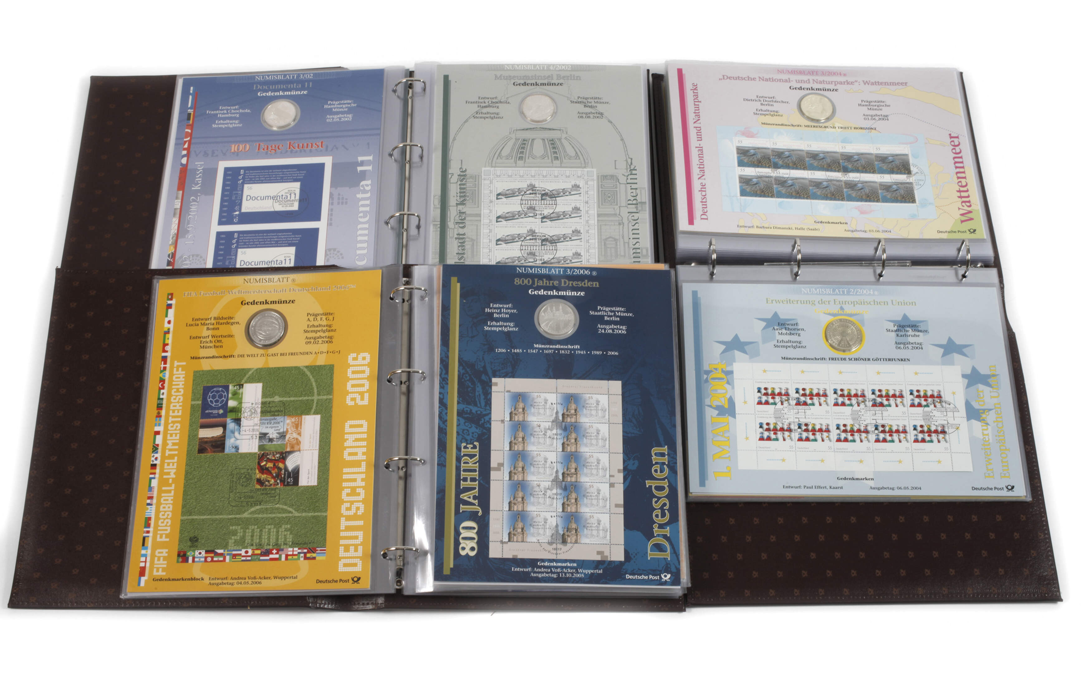 Konvolut Numisblätter 10 Euro